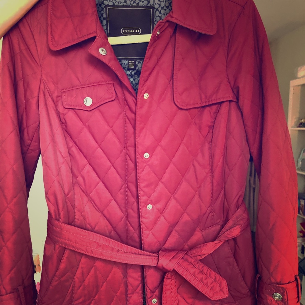 Coach red coat